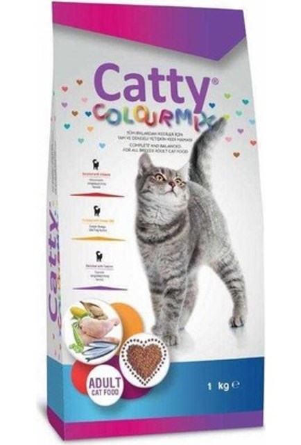 Catty Colourmix Renkli Taneli Yetişkin Kedi Maması 1 Kg