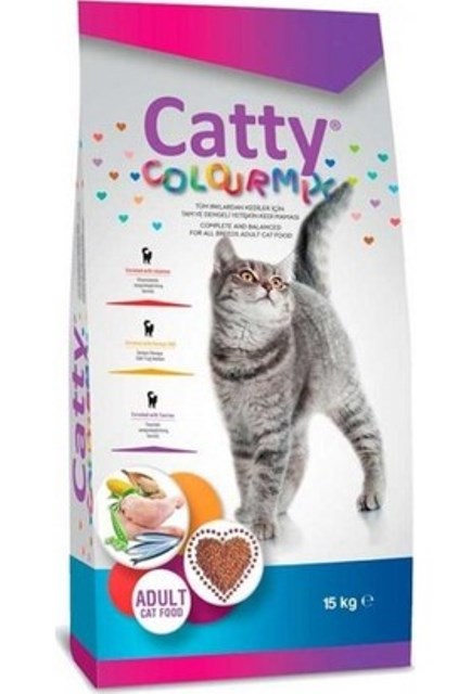 Catty Colourmix Renkli Taneli Yetişkin Kedi Maması 15 Kg