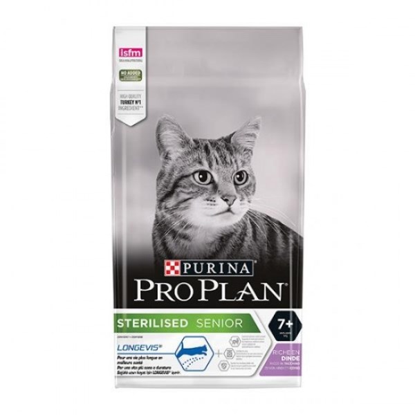 Pro Plan Senior Sterilised 7+ Hindili Yaşlı Kedi Maması 1,5 Kg