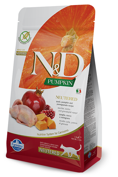 N&D Pumpkin Neutered Bıldırcınlı Yetişkin Kedi Maması 5 Kg