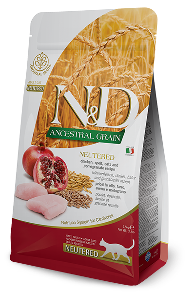 N&D Ancestral Grain Neutered Tavuklu Yetişkin Kedi Maması 1.5 Kg