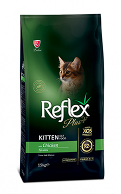 REFLEX PLUS TAVUKLU YAVRU KEDİ MAMASI 15 KG