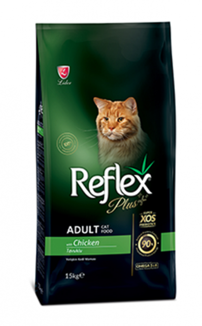 REFLEX PLUS TAVUKLU YETİŞKİN KEDİ MAMASI 15 KG