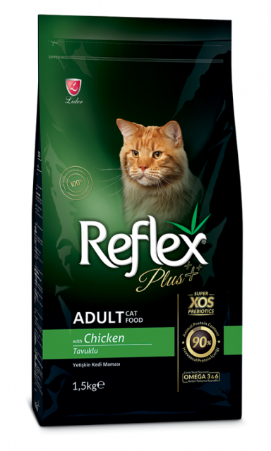 REFLEX PLUS TAVUKLU YETİŞKİN KEDİ MAMASI 1.5 KG