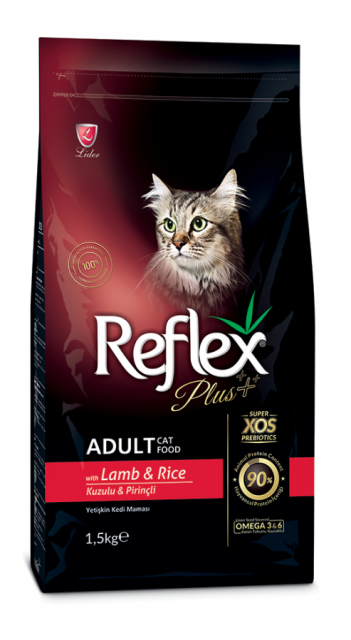 REFLEX PLUS KUZULU & PİRİNÇLİ YETİŞKİN KEDİ MAMASI 1,5 KG