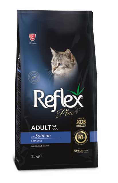 REFLEX PLUS SOMONLU YETİŞKİN KEDİ MAMASI 15 KG