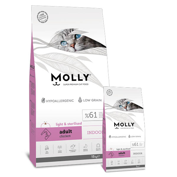 Molly Kısırlaştırılmış Tavuklu Evde Bakım 2 Kg