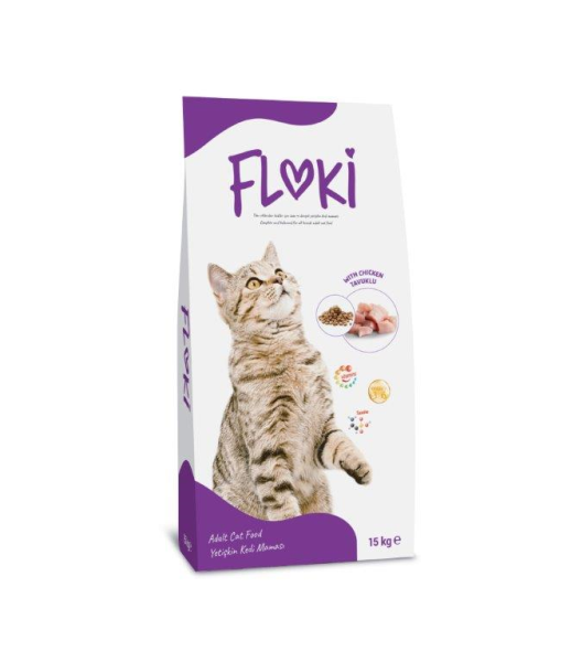 Floki Tavuklu Yetişkin Kedi Maması 15 Kg