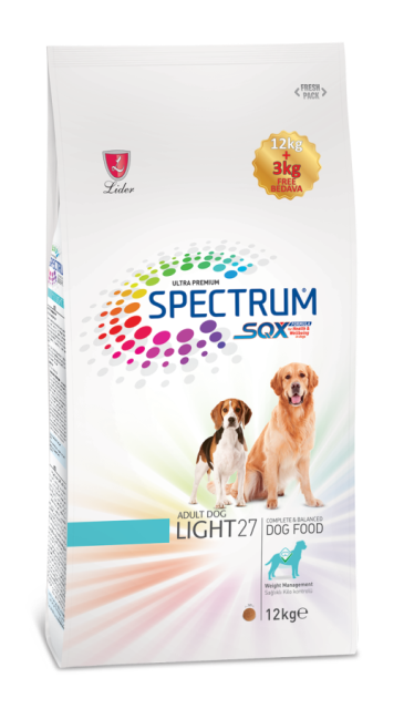 SPECTRUM LIGHT 27 YETİŞKİN KÖPEK MAMASI 12 KG