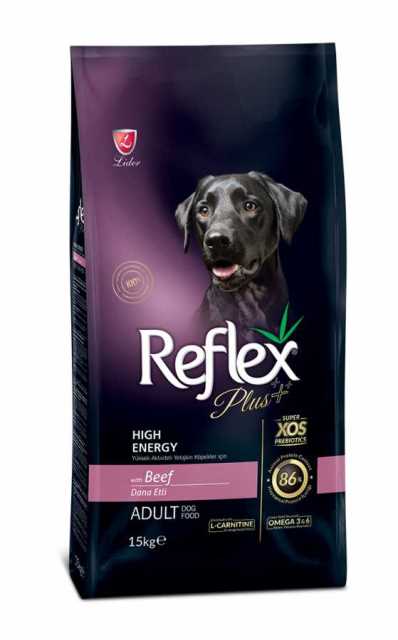 REFLEX PLUS YÜKSEK AKTİVİTELİ YETİŞKİN KÖPEKLER İÇİN DANA ETLİ KÖPEK MAMASI 15 KG