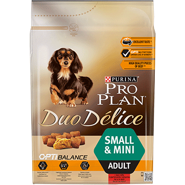 PRO PLAN® Duo Delice Adult Small OPTIBALANCE™ Zengin Sığır Eti İçeriği