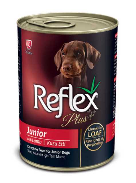 REFLEX PLUS YAVRU KÖPEKLER İÇİN KUZU ETLİ PATE İÇİNDE ET PARÇACIKLARI 400 G