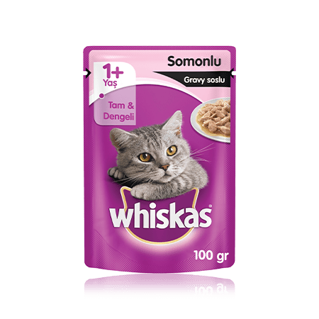 WHISKAS® Somonlu Gravy Soslu Yaş Mama 100 g