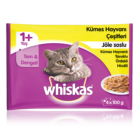 WHISKAS® Kümes Hayvanı Çeşitleri Jöle İçinde Yaş Mama 100 g