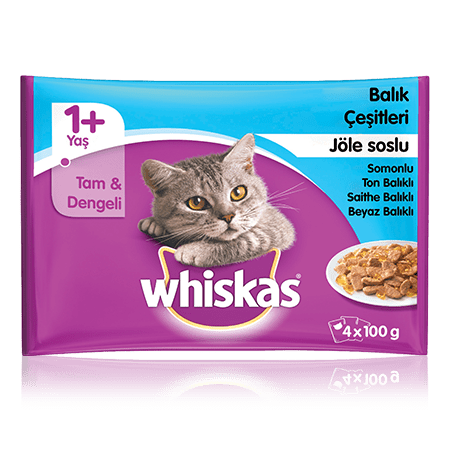 WHISKAS® Balık Çeşitleri Jöle İçinde Yaş Mama 100 g