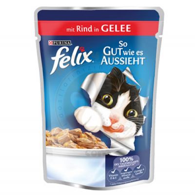 Felix Pouch Sığır Etli Yaş Kedi Maması 100 Gr