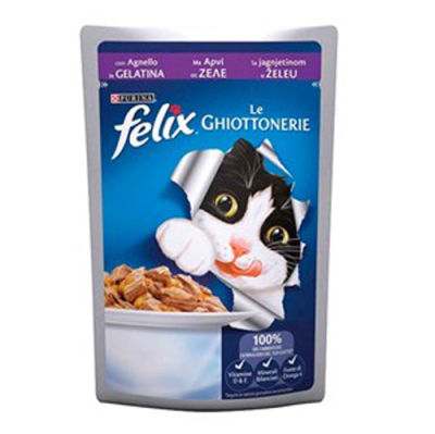 Felix Pouch Lamb Kuzu Etli Kedi Yaş Maması 100 Gr