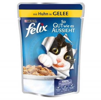 Felix Pouch Tavuk Etli Yaş Kedi Maması 100 Gr