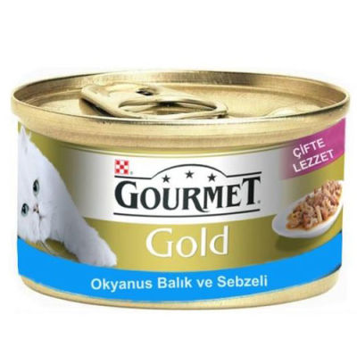 Gourmet Gold Okyanus Balıklı ve Sebzeli Kedi Maması 85 Gr