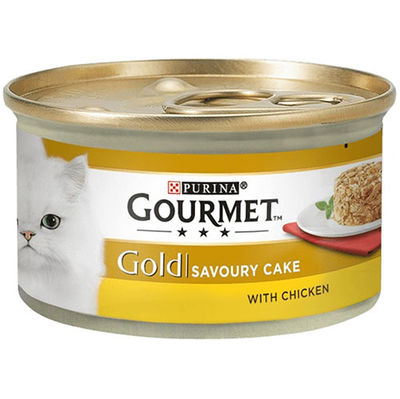 Gourmet Gold Savoury Cake Tavuk ve Havuçlu Kedi Konservesi 85 Gr