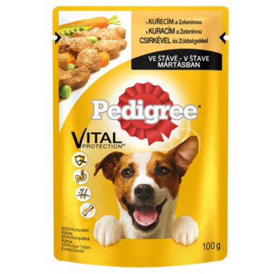 Pedigree Gravy Sos İçinde Tavuk Etli ve Sebzeli Köpek Yaş Maması 100 Gr