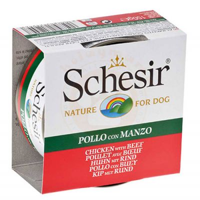 Schesir Jelly Tavuk Etli ve Sığır Etli Fileto Köpek Konservesi 150 Gr