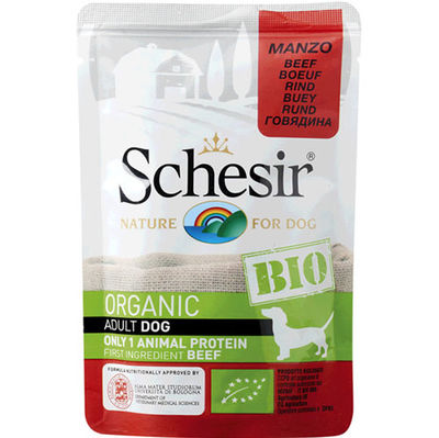 Schesir Bio Organic Pouch Adult Biftekli Köpek Yaş Maması 85 Gr