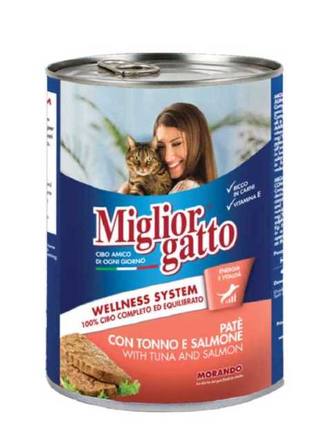 MIGLIOR GATTO SOMONLU & TON BALIKLI PATE YETİŞKİN KEDİ MAMASI 400 G