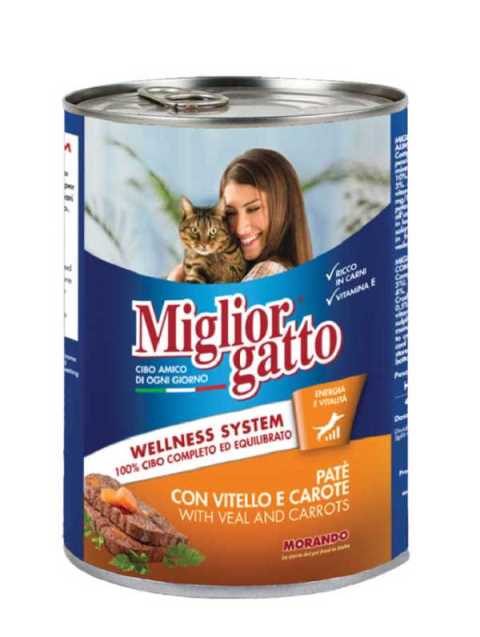 MIGLIOR GATTO DANA ETLİ & HAVUÇLU PATE YETİŞKİN KEDİ MAMASI 400 G