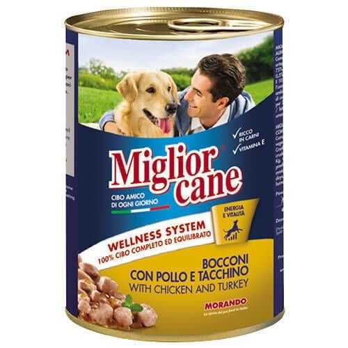 MIGLIOR CANE TAVUK & HİNDİ ETLİ YETİŞKİN KÖPEK MAMASI 405 G