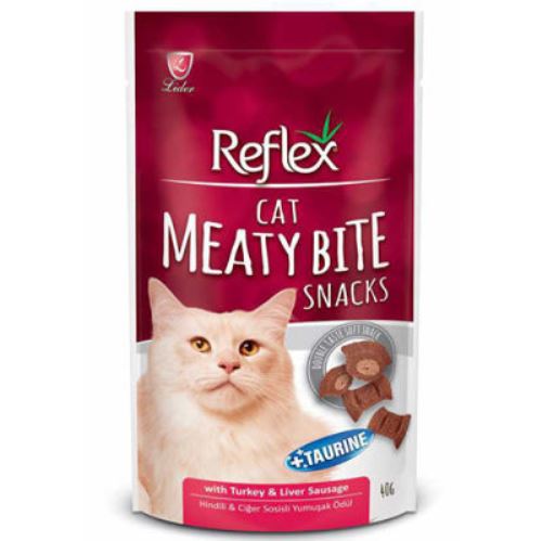 REFLEX MEATY BITE HİNDİ ve CİĞER SOSİS YUMUŞAK KEDİ ÖDÜLÜ 40 GR