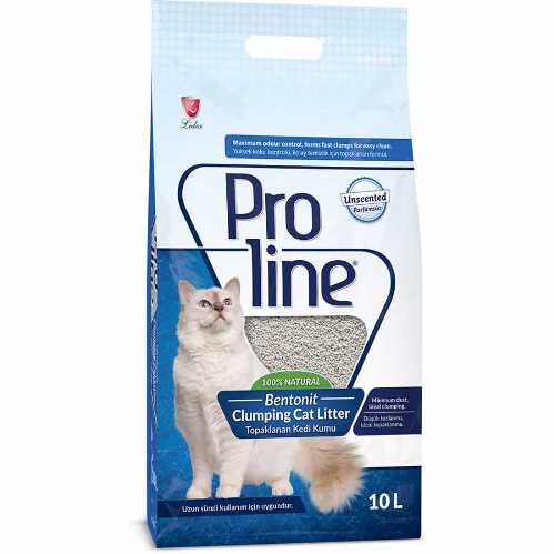 PROLINE BENTONİT KEDİ KUMU (PARFÜMSÜZ) 10 LT