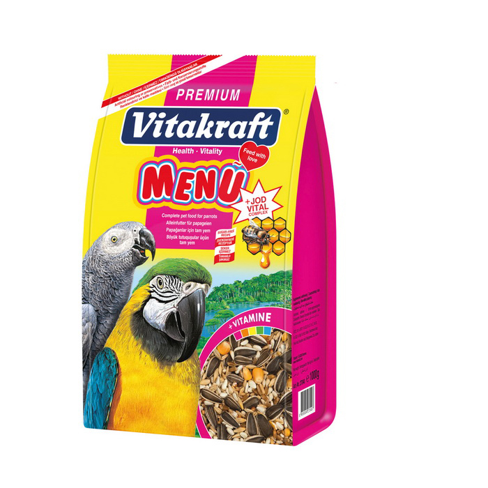 Vitakraft Menu + Jod Vıtal Complex – Premium Papağan Yemi 1000 g