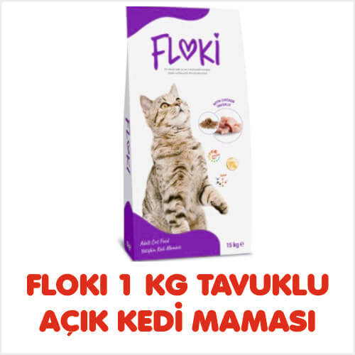 FLOKI 1 KG TAVUKLU AÇIK KEDİ MAMASI