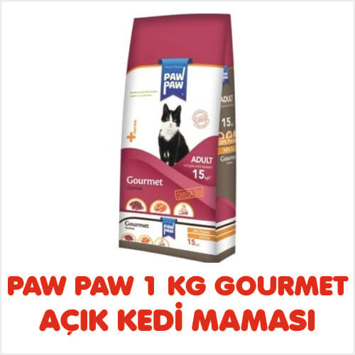 PAW PAW 1 KG GOURMET AÇIK KEDİ MAMASI